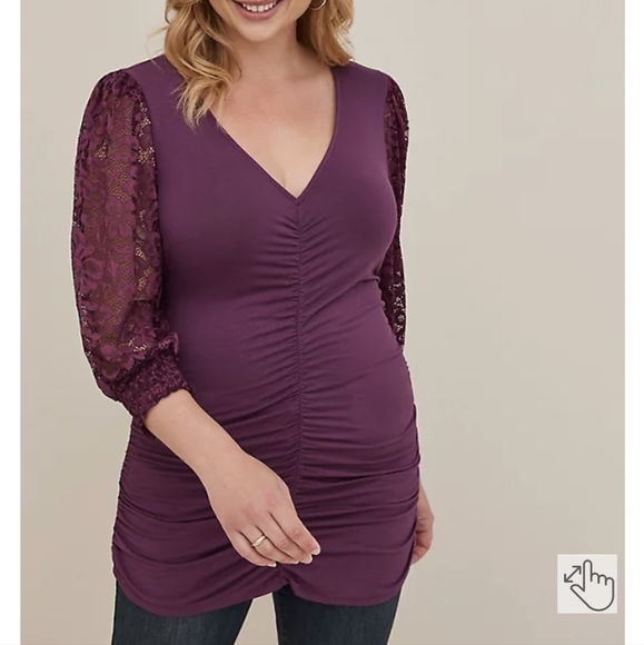 Torrid Plus Size Super Soft Top Size 4X. Beautiful burgandy.  NWT - Picture 2 of 15